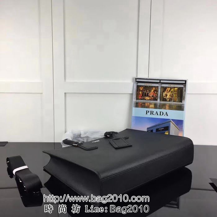 普拉達PRADA原單 2VG011-2FA克色原單十字紋PRADA男士商務公事包 PHY1491